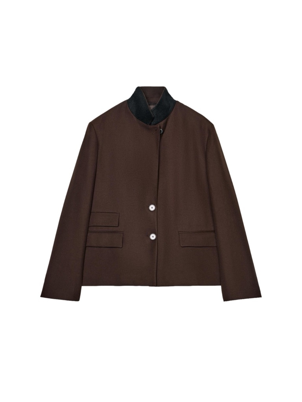 Zara Chocolate Brown Two-Piece Blazer Skirt Set - Picture 6 of 8
